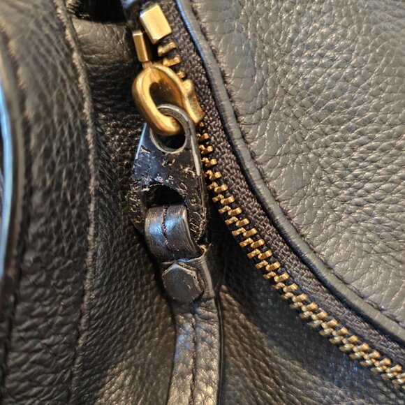 MARC BY MARC JACOBS Classic Q Natasha BLACK Leather Crossbody All Black ~1990's - Picture 8 of 16